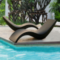 Outdoor Swimming Pool Rattan S-shaped Garden Chair